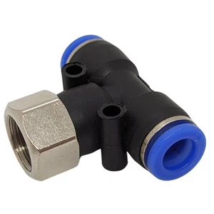 PU Schlauch T-Steckverbinder Fitting mit Innengewinde 8mm*1/4Zoll T-Stück Push-i - Picture 1 of 7