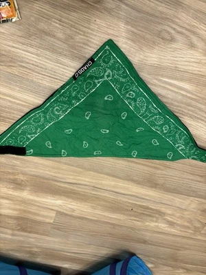 Vintage Chaos Lot of 2 Bandanas - Black & Green Paisley, 100% Cotton - Image 1 of 4