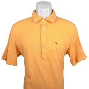 Criquet Men's Orange Pima Cotton Spandex Short Sleeve Polo Shirt Size Large - Picture 1 of 7