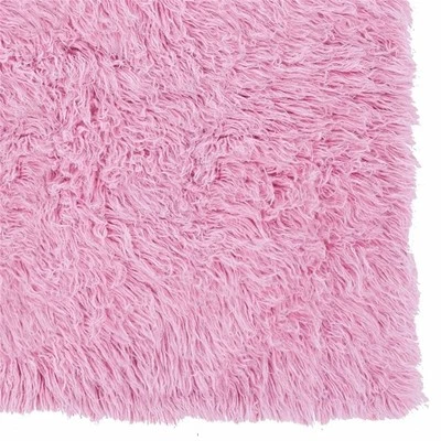 Linon New Flokati Hand Woven Wool 2'4"x4'3" Rug in Pastel Pink - Image 1 of 4