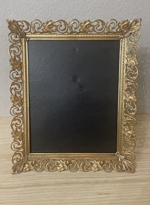 Marco de fotos estilo regencia Hollywood ornamentado tono dorado filigrana 10x12 de colección Foto 1 de 4