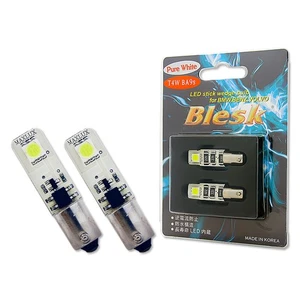 Blesk T4W BA9s 6000K White LED Bayonet Base Bulbs License Side Marker Dashboard - Picture 1 of 4