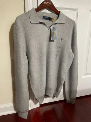Brand New POLO RALPH LAUREN Grey Sweater Long Sleeve Pullover Size M - Image 1 of 3