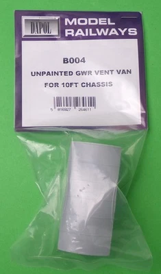 Dapol B004 Unpainted GWR Vent Van Body for 10ft chassis Kit OO (s) - Image 1 of 2