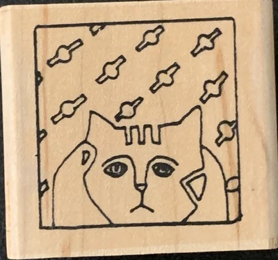Paula Best Cat Southwest Rubber Stamp Foto 1 de 3