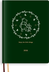 Disney Winnie the Pooh 2026 B6 planner schedule book calendar green Digo - Picture 1 of 4