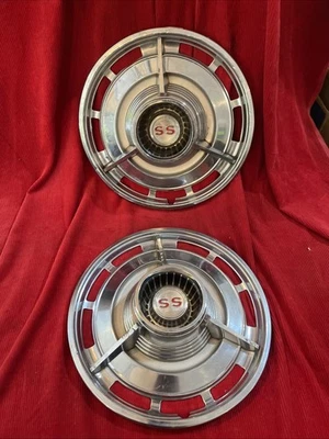 Пара винтажных колпаков ступицы-спиннера 14 дюймов для Chevrolet Impala SS 1963-1964 годов выпуска крышки колес - Изображение 1 из 4