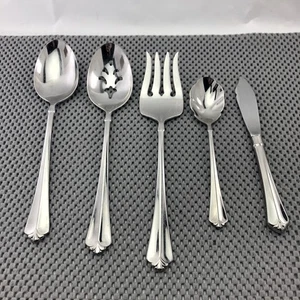 Oneida Julliard Design Cube Stainless Serving Pieces - Lot of 5 - Picture 1 of 6