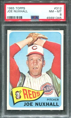 1965 Topps No312 Joe Nuxhall PSA 8 почти как новая MT - Изображение 1 из 2