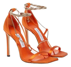 Jimmy Choo Women’s Orange Stiletto Size 40 Worn Once Perfect Condition RRP 1200 - Picture 1 of 5