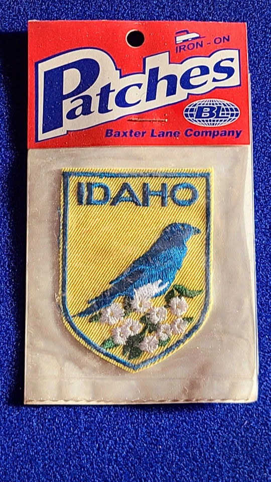 Parche para planchar Idaho Bluebird de Baxter Lane - Nuevo, vintage - ¡Envío y devolución gratuitos! Foto 1 de 1