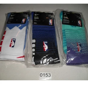 Nike NBA Elite Quick Basketball Crew Socks Cushioned Support Size Large 3 Pairs - Picture 1 of 4
