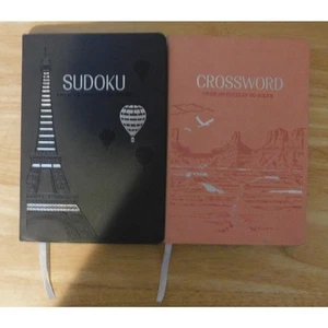 Hinkler Puzzle Libros Cuero Lote de 2 Sudoku y Crucigrama Nuevo - Imagen 1 de 6