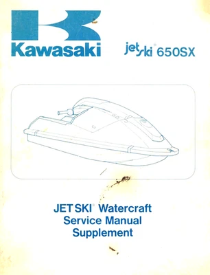OEM Genuine Kawasaki Dealer/Owners Service/Repair Manual JS650 SX Jet Ski 1987 - Image 1 of 2