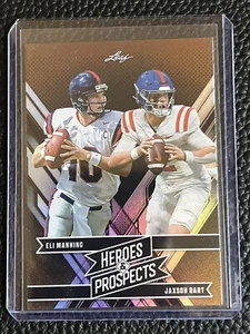 2024 Leaf Heroes & Prospects #248 Eli Manning / Jaxson Dart NEW YORK GIANTS - Picture 1 of 2