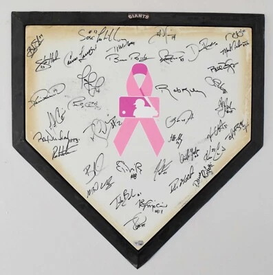 Auténtico plato base MLB tamaño completo firmado por el equipo de los Gigantes de San Francisco 2008 Foto 1 de 4