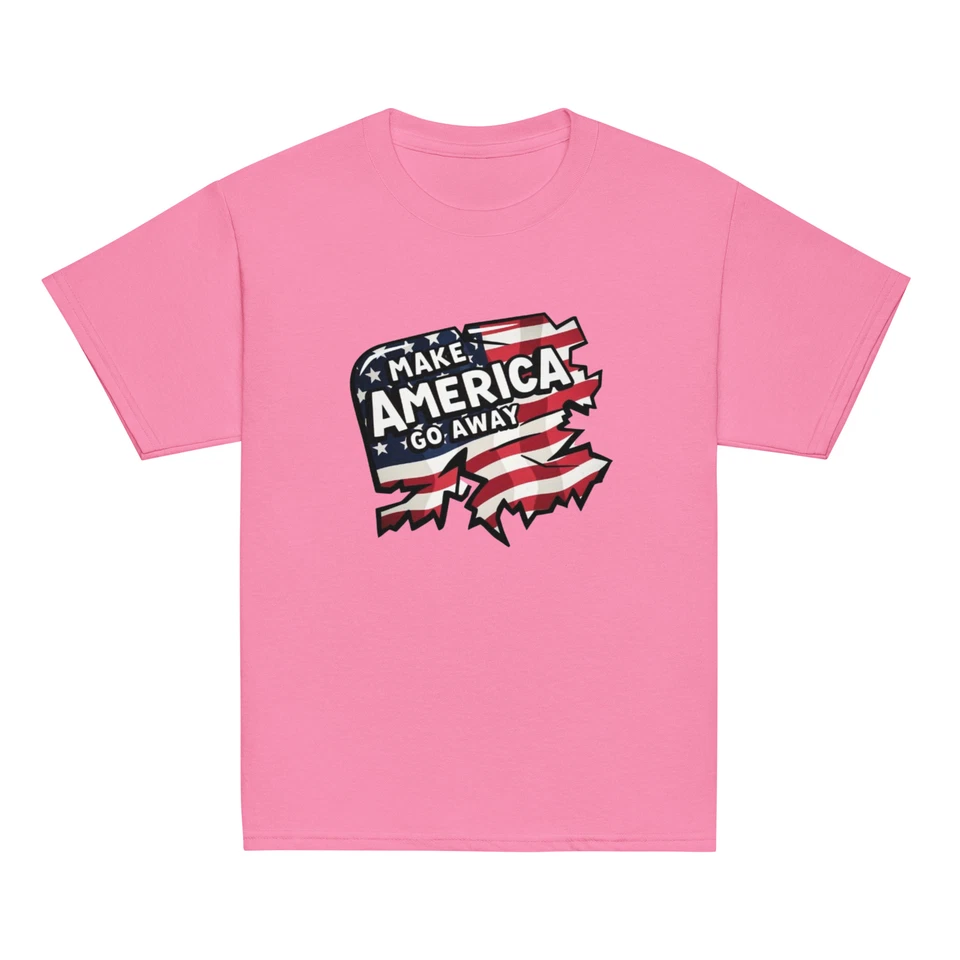 “Make American Go Away Torn Flag“ MAGA Youth classic tee - Image 1 of 1
