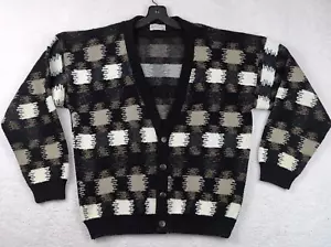 Vintage Area by Tag Men's Cardigan Sweater Multicolored Medium 80s Geometric USA - Picture 1 of 7