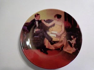 NORMAN ROCKWELL MINIATURE COLLECTORS PLATE 4X4 "SWEETS FOR THE SWEET" (ERROR) - Picture 1 of 7