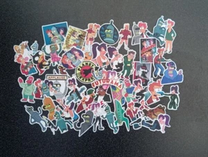 Futurama 50 Stickers Skateboard Laptop Car Phone Decals Stickerbomb - Picture 1 of 2