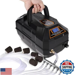hygger Rechargeable Aquarium Pond Air Pump, Powerful Quiet Commercial Tank Ai - Picture 1 of 5
