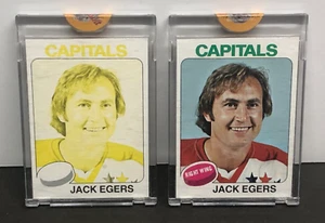 1975-76 Topps JACK EGERS (TOPPS VAULT) Hockey cards BOTH Proof and Regular card - Picture 1 of 3