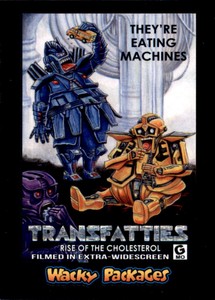 2018 Wacky Packages Go to the Movies Action Film #2 Transfatties - NM-MT