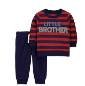 Carter’s Child of Mine Little Brother Jogger Set +free Shirt 0-3 M(R528) - Picture 1 of 10