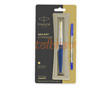 Parker Galaxy GT Roller Ball Pen Gold Trim Rollerball Red Body Blue Ink Vector