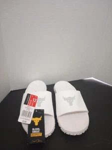 Under Armour UA Project Rock Brahma Bull Slides Sandals 3025237-101  NEW SZ 12 - Picture 1 of 6
