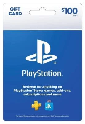 Sony Playstation Store $100 подарочная карта - Ps5 Ps4 Ps3 Play подарок  - Изображение 1 из 3