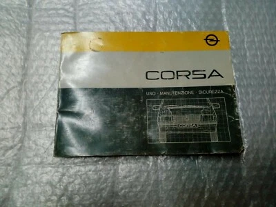 Libro libricino uso e manutenzione opel corsa mk1 prima serie  - Immagine 1 di 4