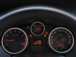For Peugeot 207 06-12 Polished Aluminum Dashboard Trim instrument Cluster Rings - Picture 1 of 6