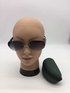 Dior Sonnenbrille randlos metallisch/schwarz 63-16-146 grüne Gläser - Bild 1 von 9