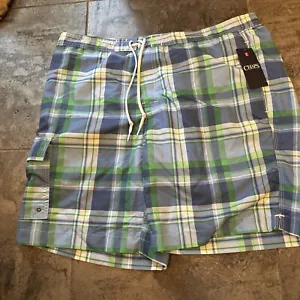 CHAPS Golfshorts Herren Größe XXLGreen blau tartankariert - Bild 1 von 7