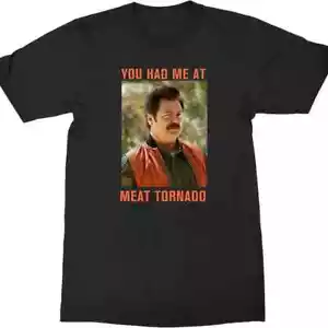 Nueva Camiseta Ron Swanson Meat Quotes Parks and Rec You had me at Meat Tornado - Imagen 1 de 1