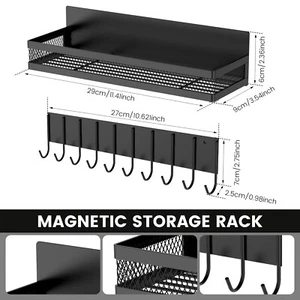 Hook Rack Seasoning Organizer Easy to Install Magnet Fridge Organizer Kit berub - Picture 1 of 11