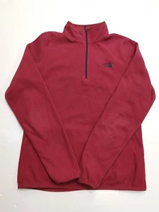 The North Face Jumper Polartec Fleece Men Medium Burgundy Red 1/4 Zip - Picture 1 of 10