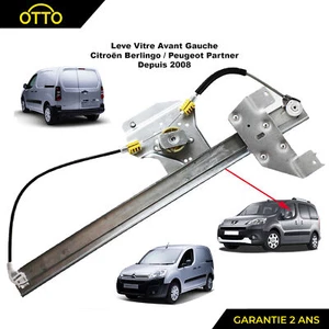 Leve Vitre Avant Gauche pour Berlingo Partner Tepee 9802389280 coté Chauffeur - Imagen 1 de 11