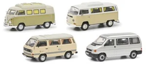 SCHUCO, VOLKSWAGEN ensemble camping-car T1b, T2a, T3a et T4a, échelle 1/43, ... - Imagen 1 de 9