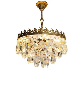 Crystal  Antique Ceiling Sailing Original Bohemia Light Fixture Vintage - Picture 1 of 11