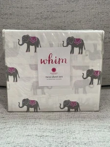 Martha Stewart Whim 100% Cotton Trunk Show Twin Sheet Set - Picture 1 of 3