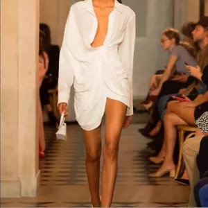 JACQUEMUS La Robe Bahia White Dress Celebrity 38 NWT $785 - Picture 1 of 11