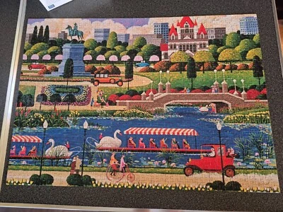 Mega Puzzle: Swan Boats in Boston 1000 Piece~complete - Image 1 of 4