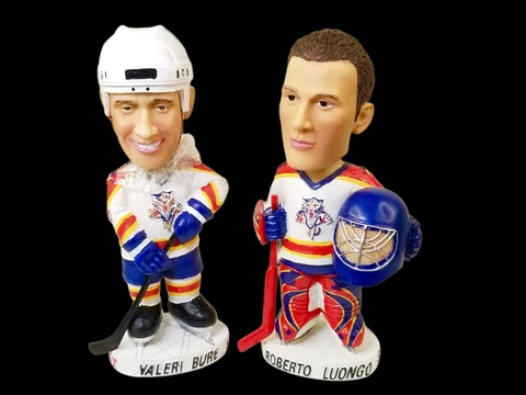 VINTAGE FLORIDA PANTHERS NHL ROBERTO LUONGO & VALERI BURE SGA BOBBLEHEADS Cover