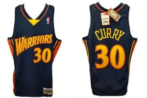 Steph Curry 2009-10 Warriors Men Size S Small Mitchell & Ness Blue Jersey $130 - Picture 1 of 11
