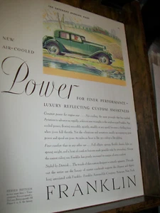 1931 Franklin series fifteen-mag car ad - Syracuse NY manu-E.C. Stoner illus - Picture 1 of 1