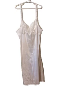 Vintage Vassarette weiß Nylon Slip Petticoat Größe 38 24"/44 Stil 10-105 - Bild 1 von 5