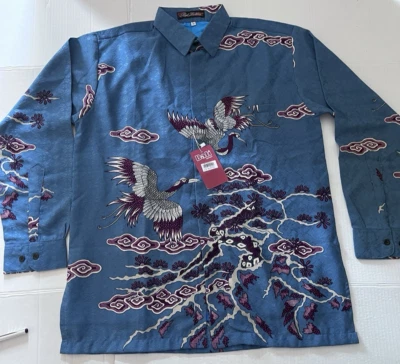 Bali Lestari Mens Exclusive Collection All Over Print Shirt Short Sleeve Medium - Image 1 of 4