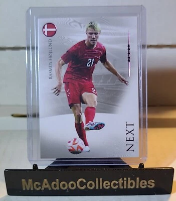 2023 Futera Unique World Football Rasmus Hojlund Rookie 38/55  Denmark - Image 1 of 2